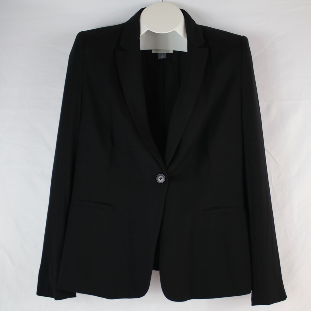 Old Navy Black Relaxed Single Button Blazer Womens Size M